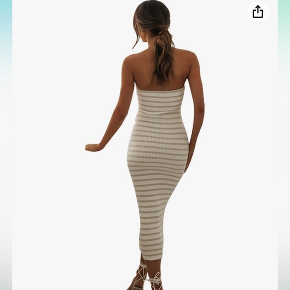 New with Tags Viral Strapless Knit Dress Medium - Picture 7 of 9